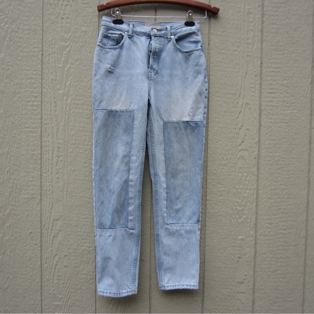 Everlane Jeans Womens 26 (26x28) Blue Denim the 90s Cheeky Straight Patched